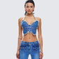 Olivette Blue Denim Butterfly Top