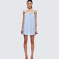 Olwen Baby Blue Plisse Mini Dress