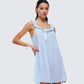 Olwen Baby Blue Plisse Mini Dress