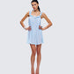 Olwen Baby Blue Plisse Mini Dress