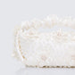 Opal Ivory Satin Sculpted Flower Grab Bag