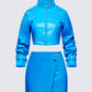 Women's blue matching set close-up detail – FINESSE