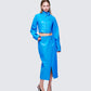 Women's blue matching set front view – FINESSE