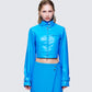 Women's blue jacket front view – FINESSE