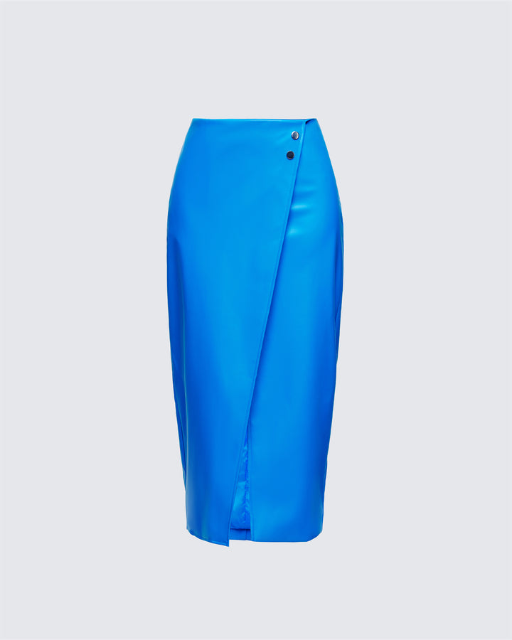 Women's blue matching set alternate angle – FINESSE