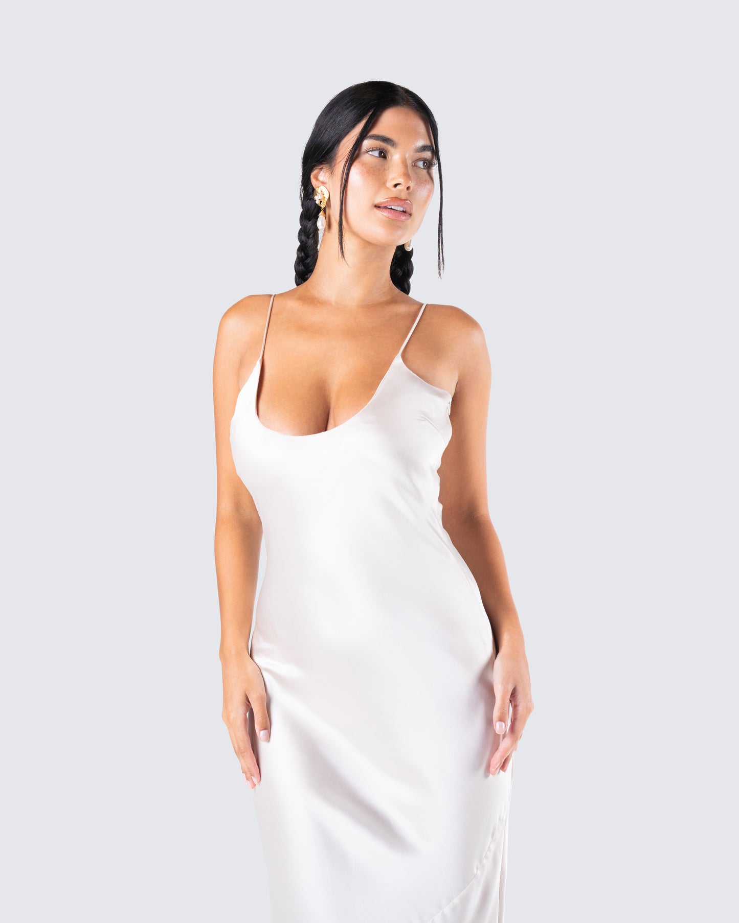 Orion Ivory Silk Dress
