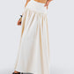 Orla Cream Ruched Maxi Skirt