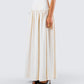 Orla Cream Ruched Maxi Skirt