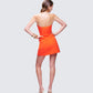 Pamela Orange Belted Dress