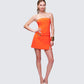 Pamela Orange Belted Dress
