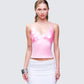 Pearle Pink Disc Sequin Cami Top model front