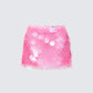 Pearle Pink Disc Sequin Mini Skirt product front