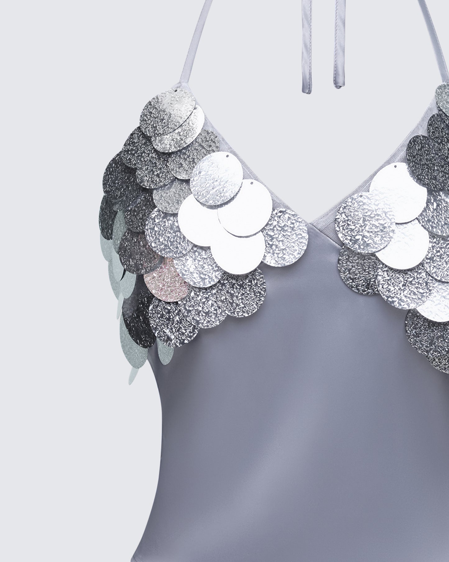 Pearle Silver Disc Sequin Cami Top