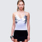 Pearle Silver Disc Sequin Cami Top model front