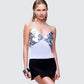 Pearle Silver Disc Sequin Cami Top