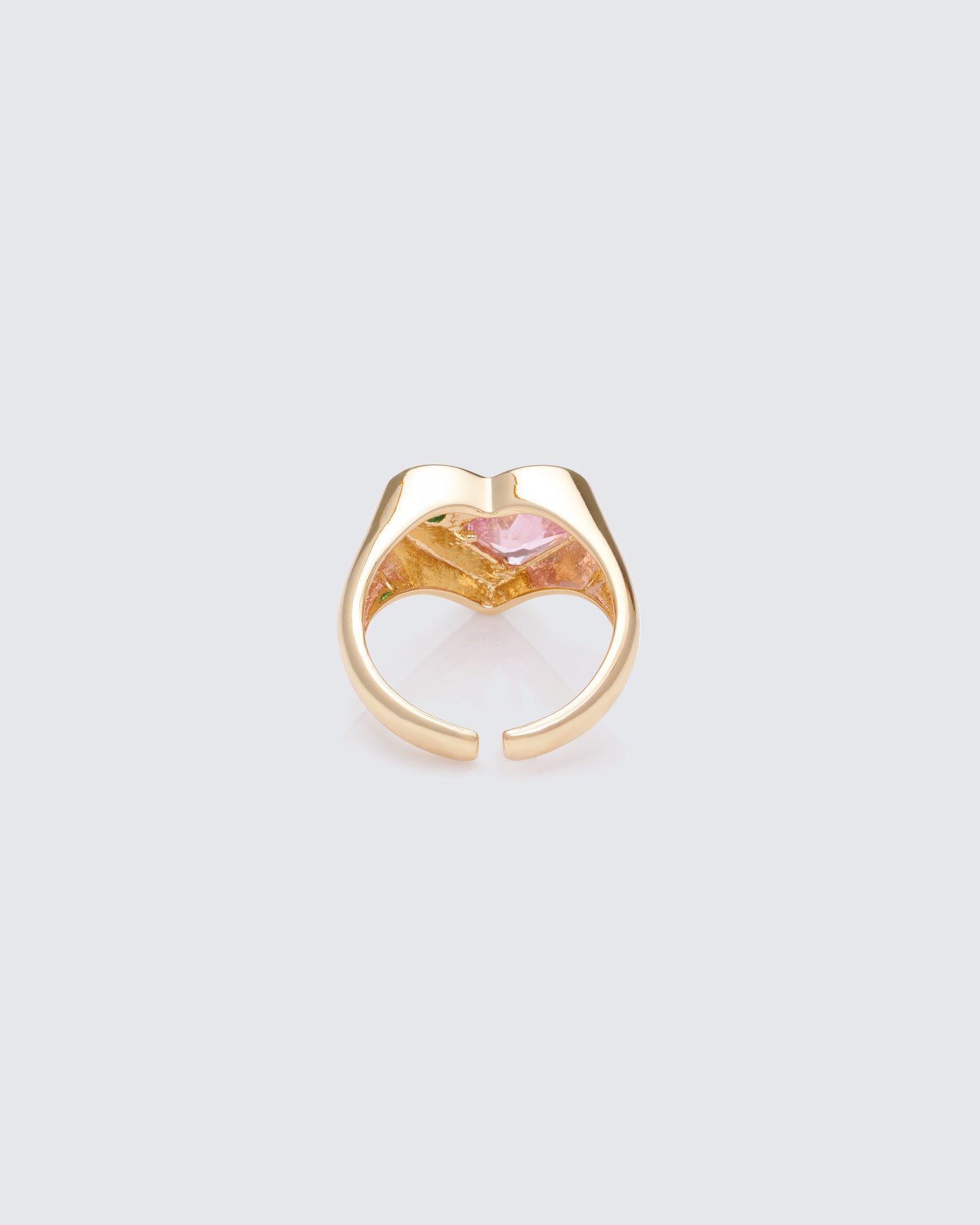 Phaedra Gold Jewelled Heart Ring