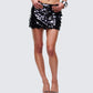 Philo Black Sequin Mini Skirt
