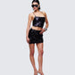 Philo Black Sequin Mini Skirt
