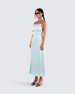 Piper Aqua Midi Dress – FINESSE