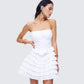 Pipi White Ruffle Mini Dress