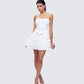 Pipi White Ruffle Mini Dress