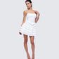 Pipi White Ruffle Mini Dress