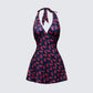 Pixie Multi Printed Halter Mini Dress product front