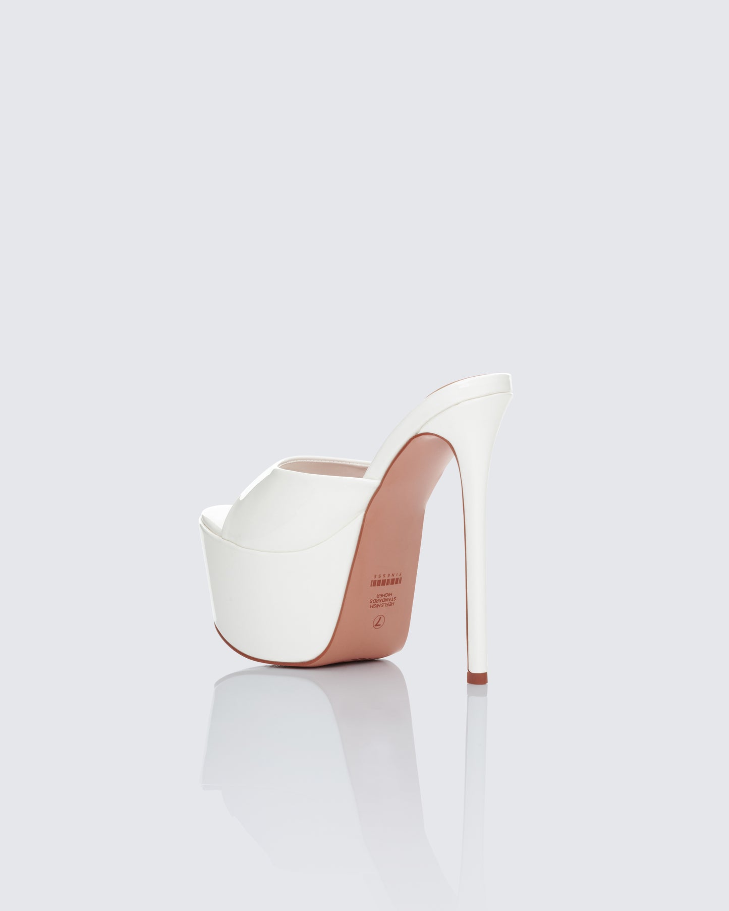Portia White Platform Mules
