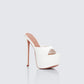Portia White Platform Mules