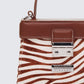 Presley Brown Leather Pony Vanity Bag