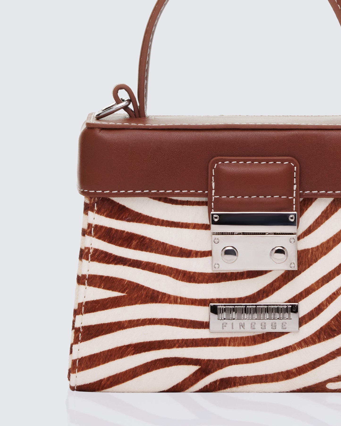 Presley Brown Leather Pony Vanity Bag