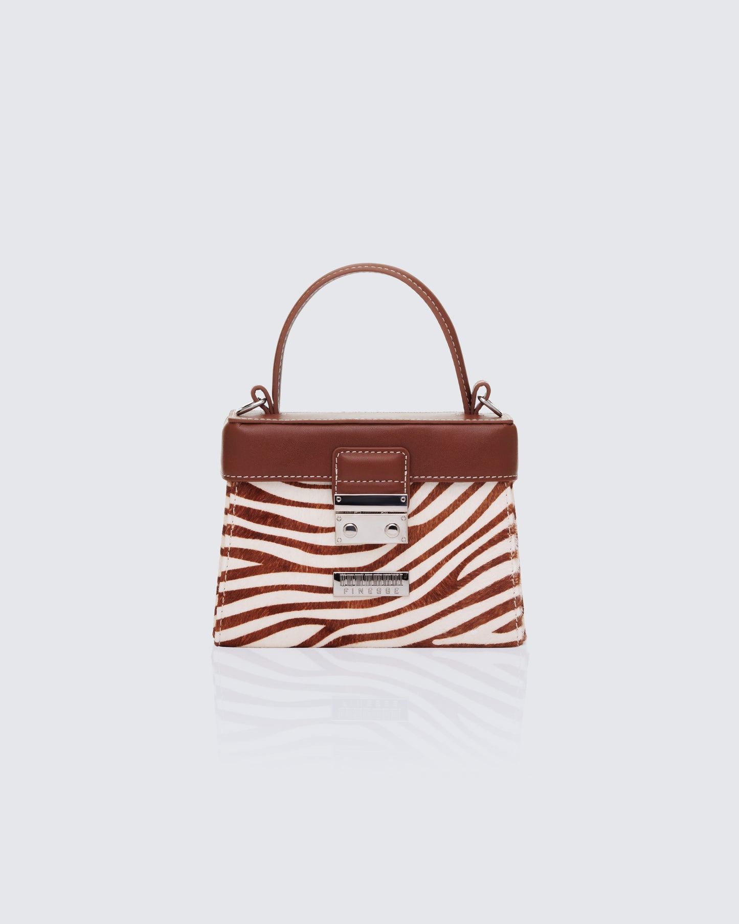 Presley Brown Leather Pony Vanity Bag
