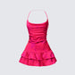 Parisa Multi Ruffle Hem Mini Dress product front