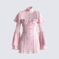Pippi Pink Floral Print Mini Dress
