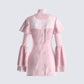 Pippi Pink Floral Print Mini Dress