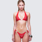 Quen Red Studded Bikini Top
