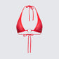 Quen Red Studded Bikini Top