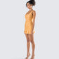 Raelyn Orange Petal Mini Dress