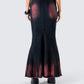 Raine Black Washed Maxi Skirt