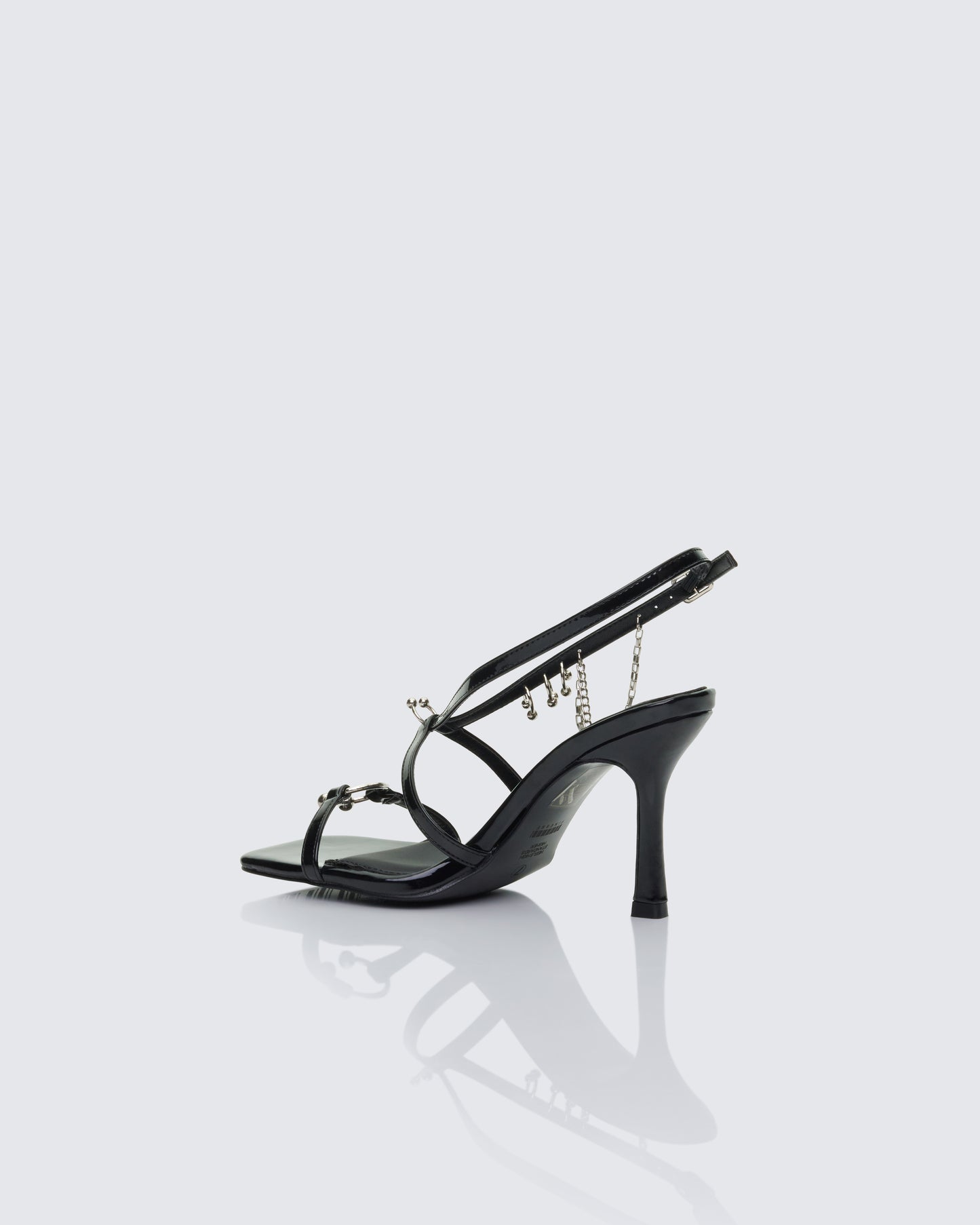 Ramona Black Piercing Detail Sandal