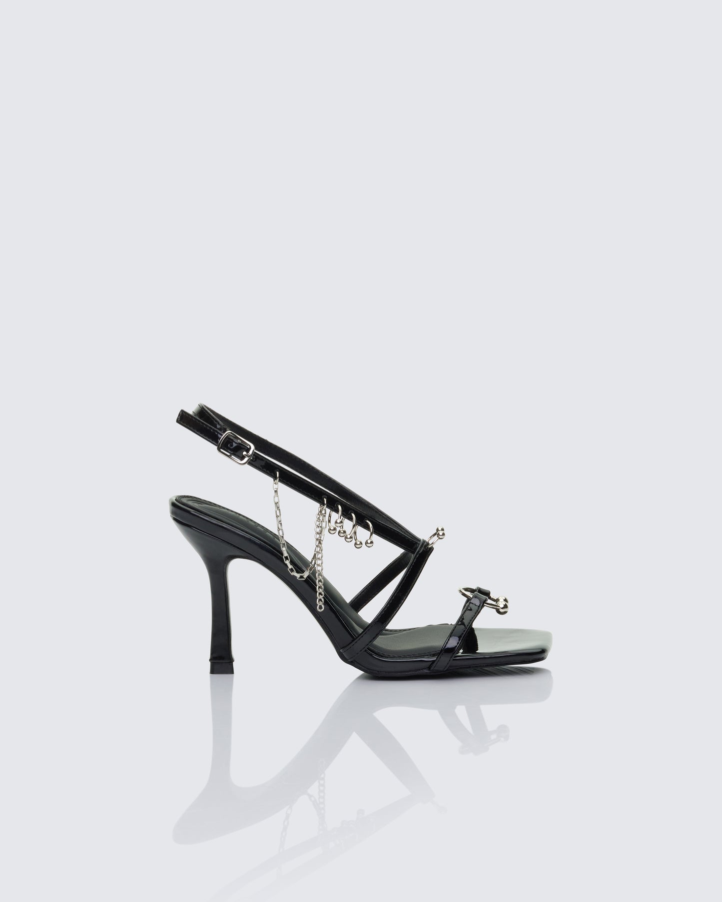 Ramona Black Piercing Detail Sandal