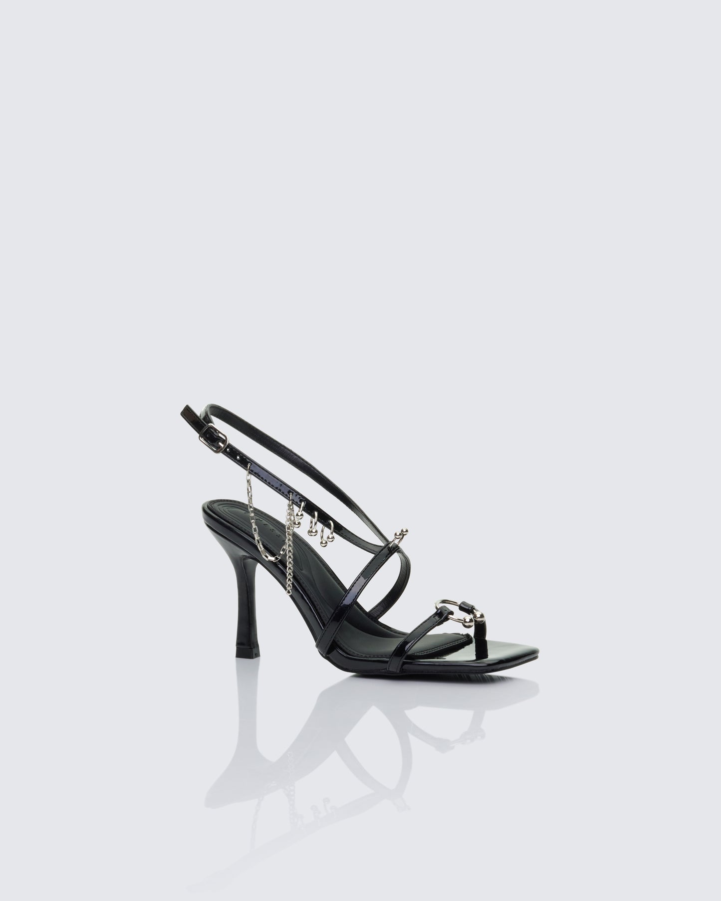 Ramona Black Piercing Detail Sandal