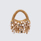 Rania Gold Raindrop Mirror Bag - back view