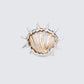 Ravika Silver Molten Spike Seashell Ring