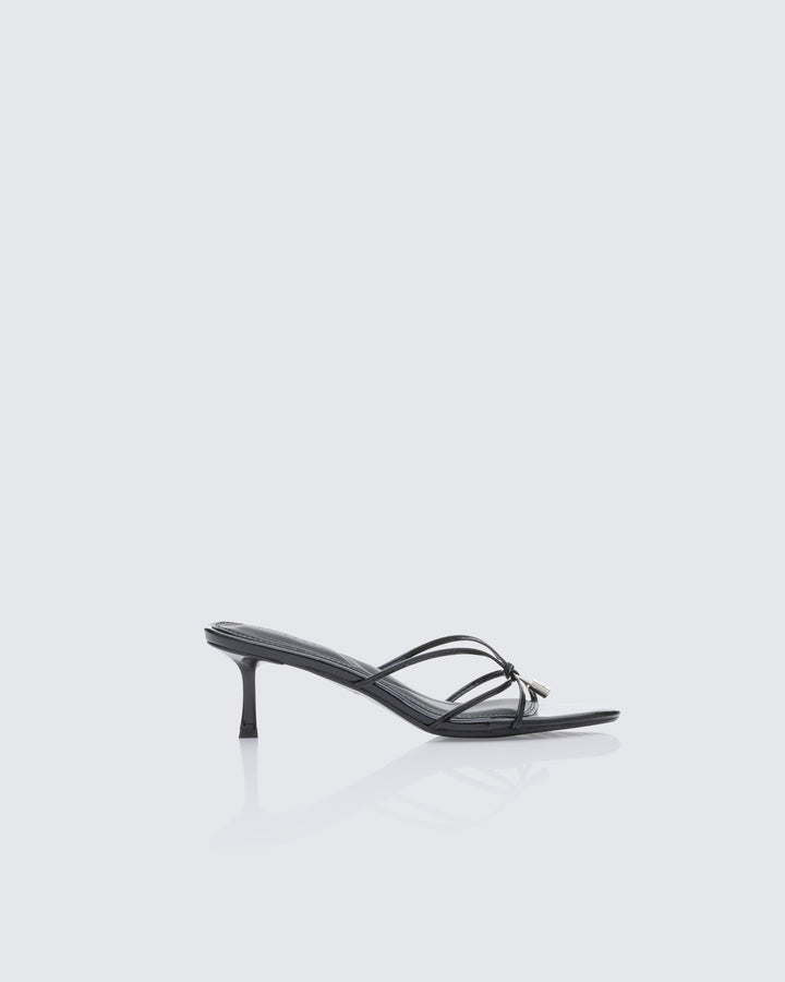 Raya Black Locked in Kitten Heel