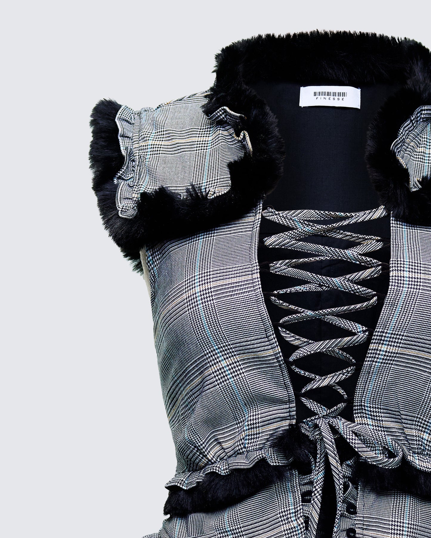 Raynah Multi Check Printed Top