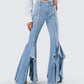 Reagan Blue Denim Frayed Jean