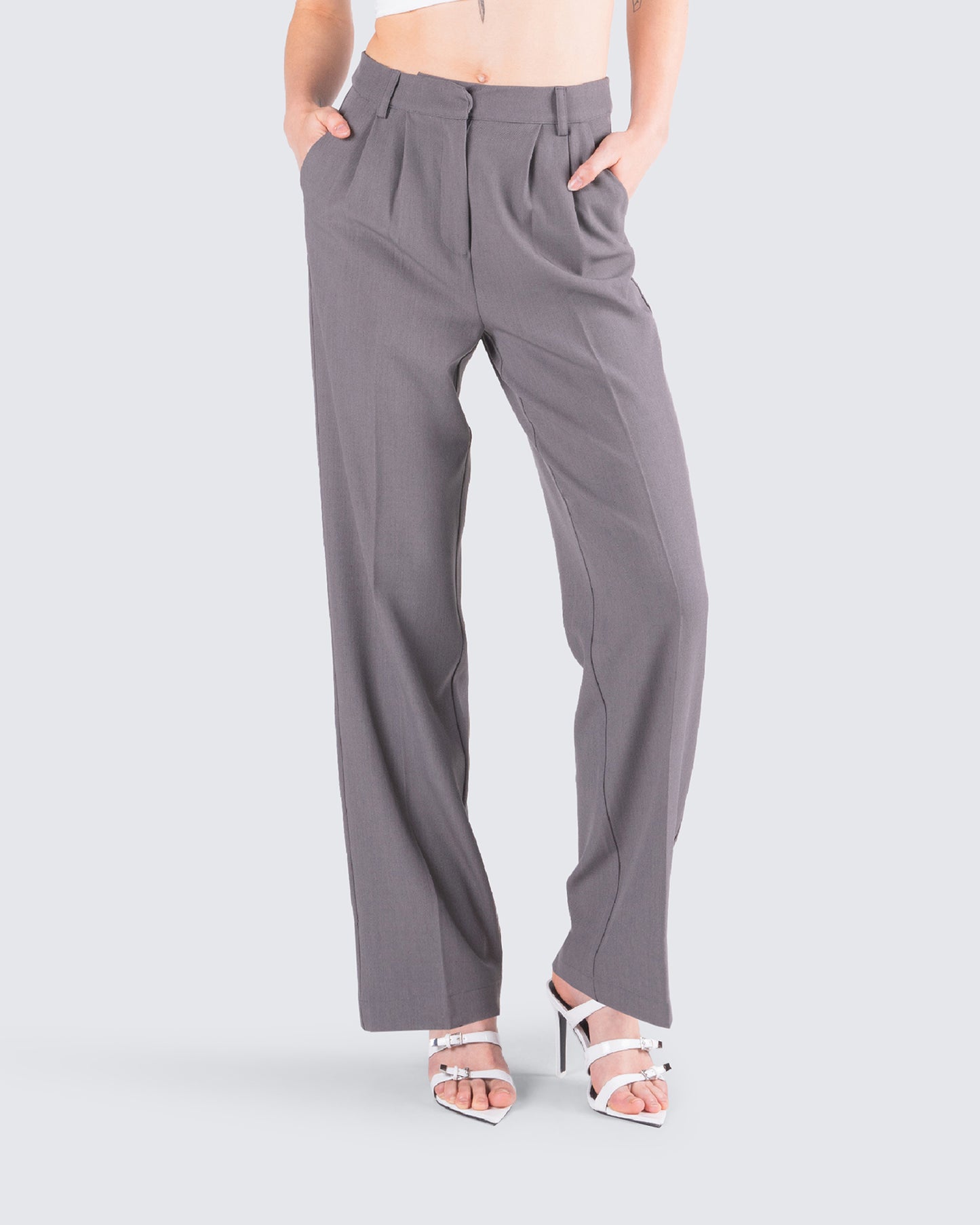 Reese Grey Tailored Pants