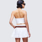 Reese White Jersey Strapless Top
