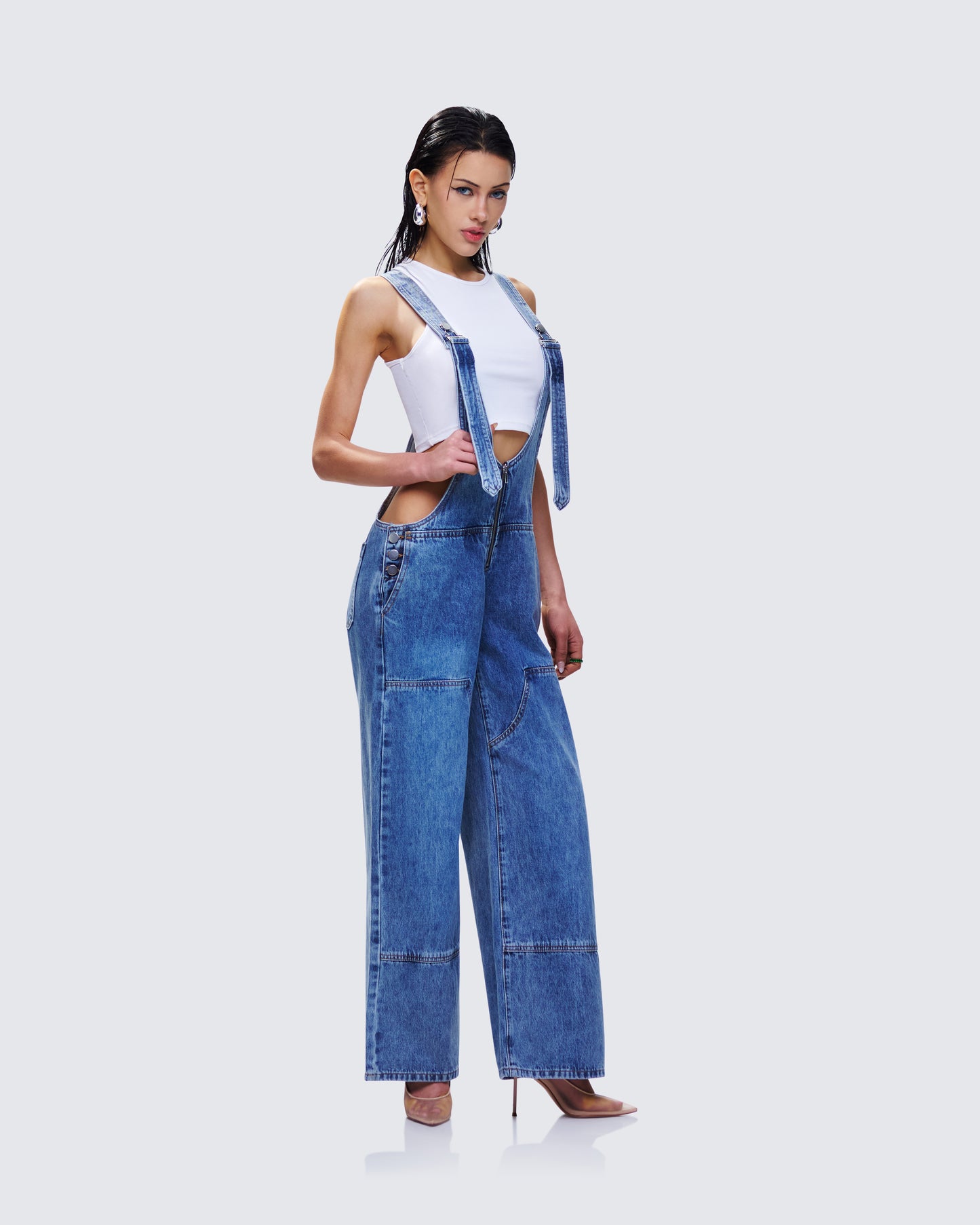 Reeva Blue Denim Overalls